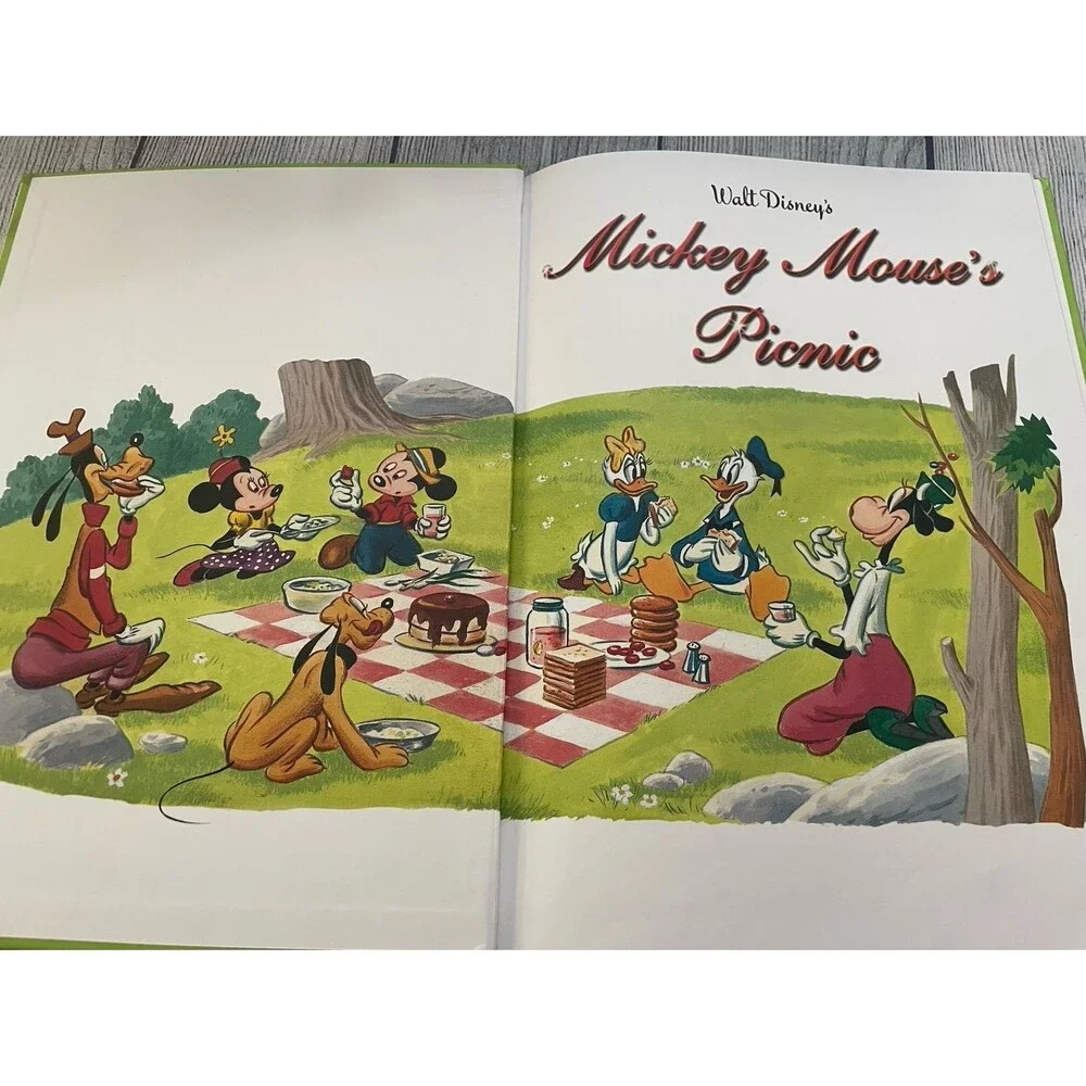 Vintage Disney Mickey Mouse’s Picnic Hardcover Book, Storybook Favorites, 2006
